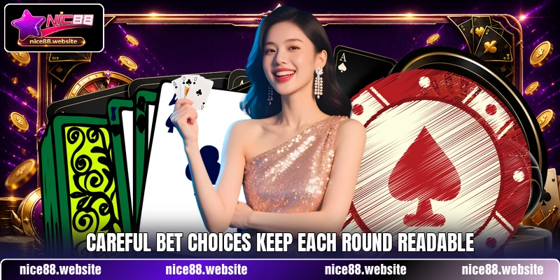 Careful bet choices keep each round readable Careful bet choices keep each round readable