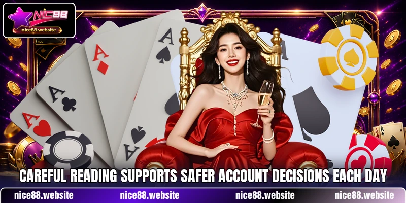 Careful reading supports safer account decisions each day Careful reading supports safer account decisions each day