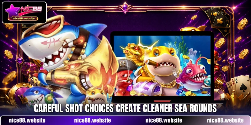 Careful shot choices create cleaner sea rounds Careful shot choices create cleaner sea rounds