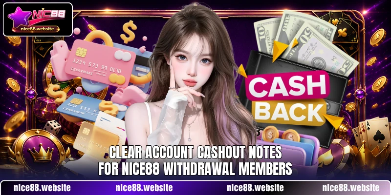 Clear account cashout notes for NICE88 withdrawal members Clear account cashout notes for NICE88 withdrawal members