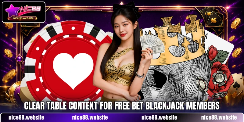 Clear table context for Free Bet Blackjack members Clear table context for Free Bet Blackjack members