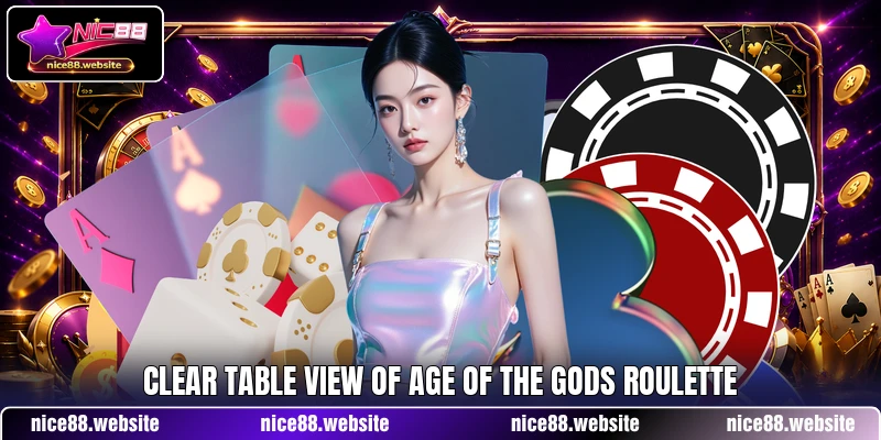 Clear table view of Age of the Gods Roulette Clear table view of Age of the Gods Roulette