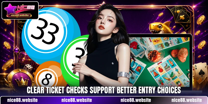 Clear ticket checks support better entry choices Clear ticket checks support better entry choices
