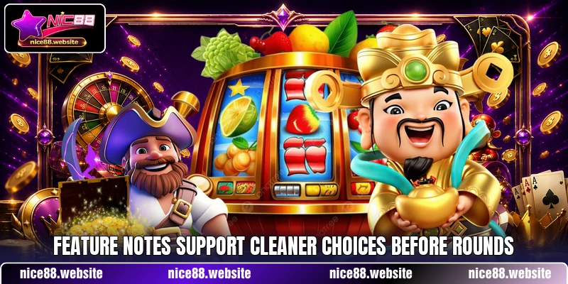 Feature notes support cleaner choices before rounds Feature notes support cleaner choices before rounds