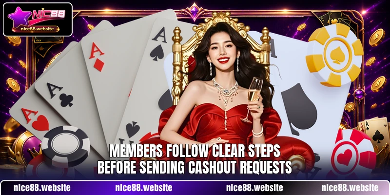 Members follow clear steps before sending cashout requests Members follow clear steps before sending cashout requests