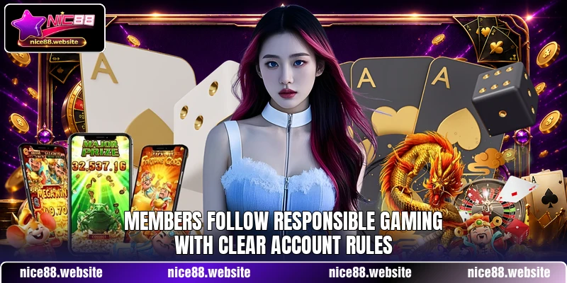 Members follow responsible gaming with clear account rules Members follow responsible gaming with clear account rules