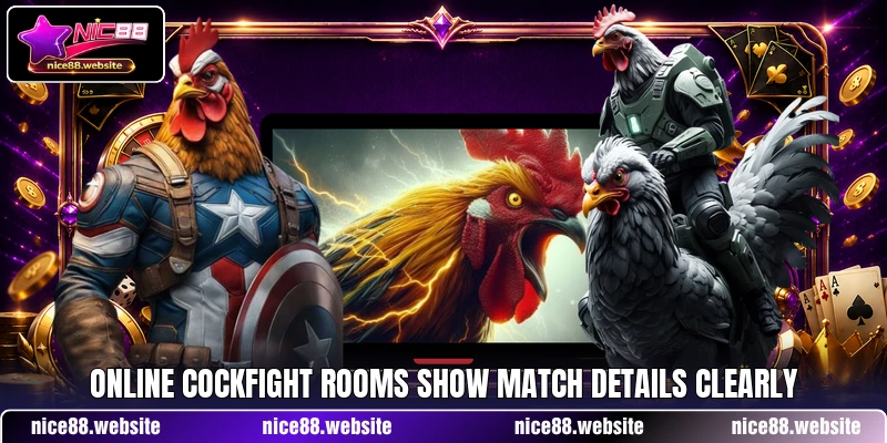 Online cockfight rooms show match details clearly