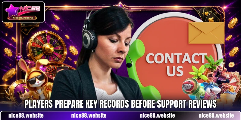 Players prepare key records before support reviews Players prepare key records before support reviews