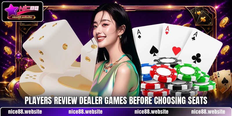 Players review dealer games before choosing seats Players review dealer games before choosing seats
