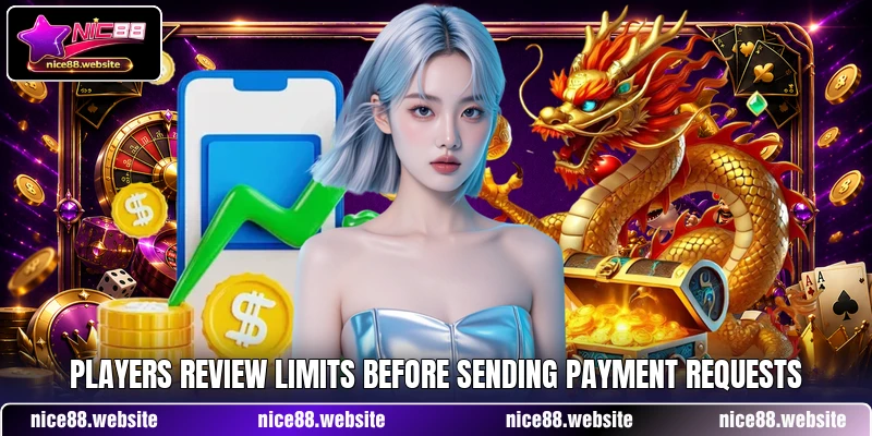 Players review limits before sending payment requests Players review limits before sending payment requests