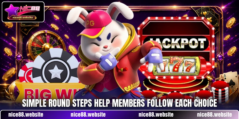 Simple round steps help members follow each choice Simple round steps help members follow each choice