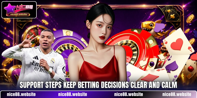 Support steps keep betting decisions clear and calm Support steps keep betting decisions clear and calm